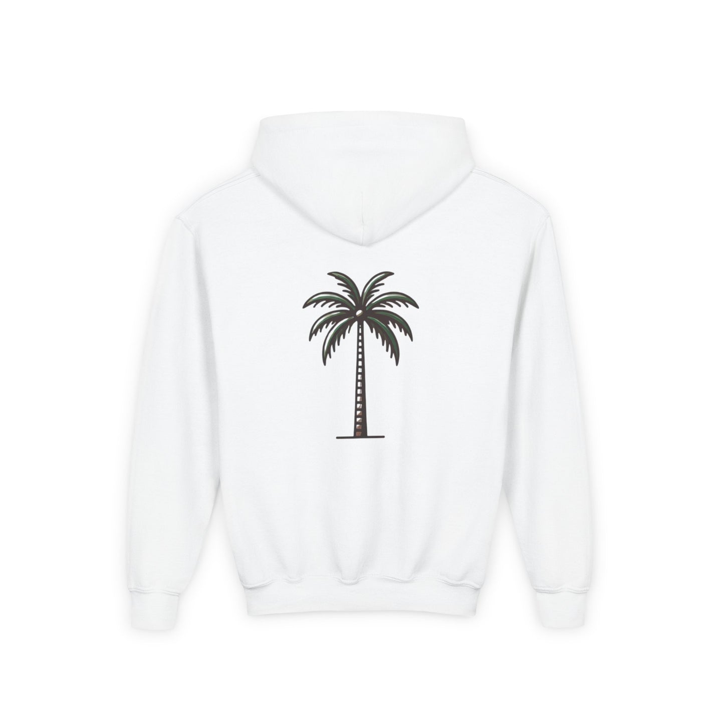 Youth Hoodie with Palm Tree Design - Perfect for Summer Vibes