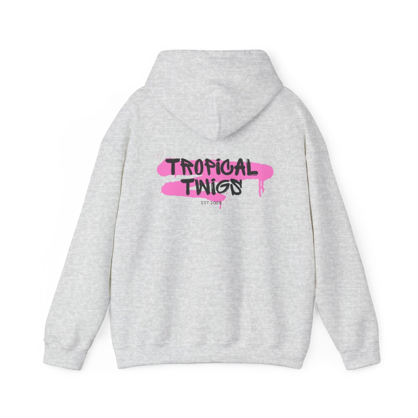 Tropical Twigs pink Highlighter Hoodie