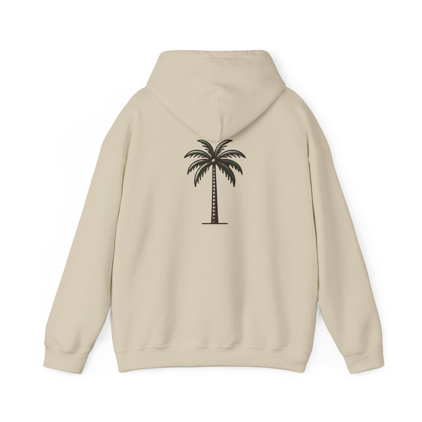 Tropical Paradise Hoodie - Unisex Heavy Blend Sweatshirt with Palm Tree Design