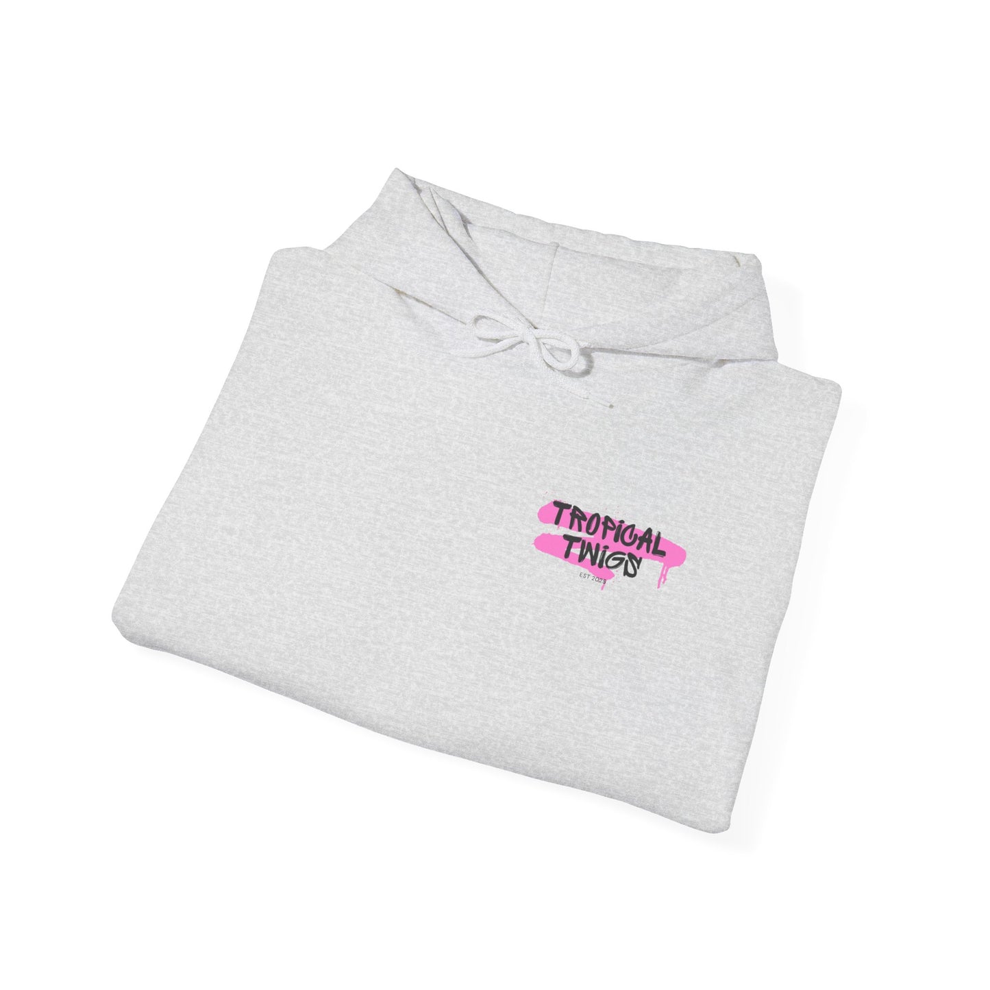 Tropical Twigs pink Highlighter Hoodie