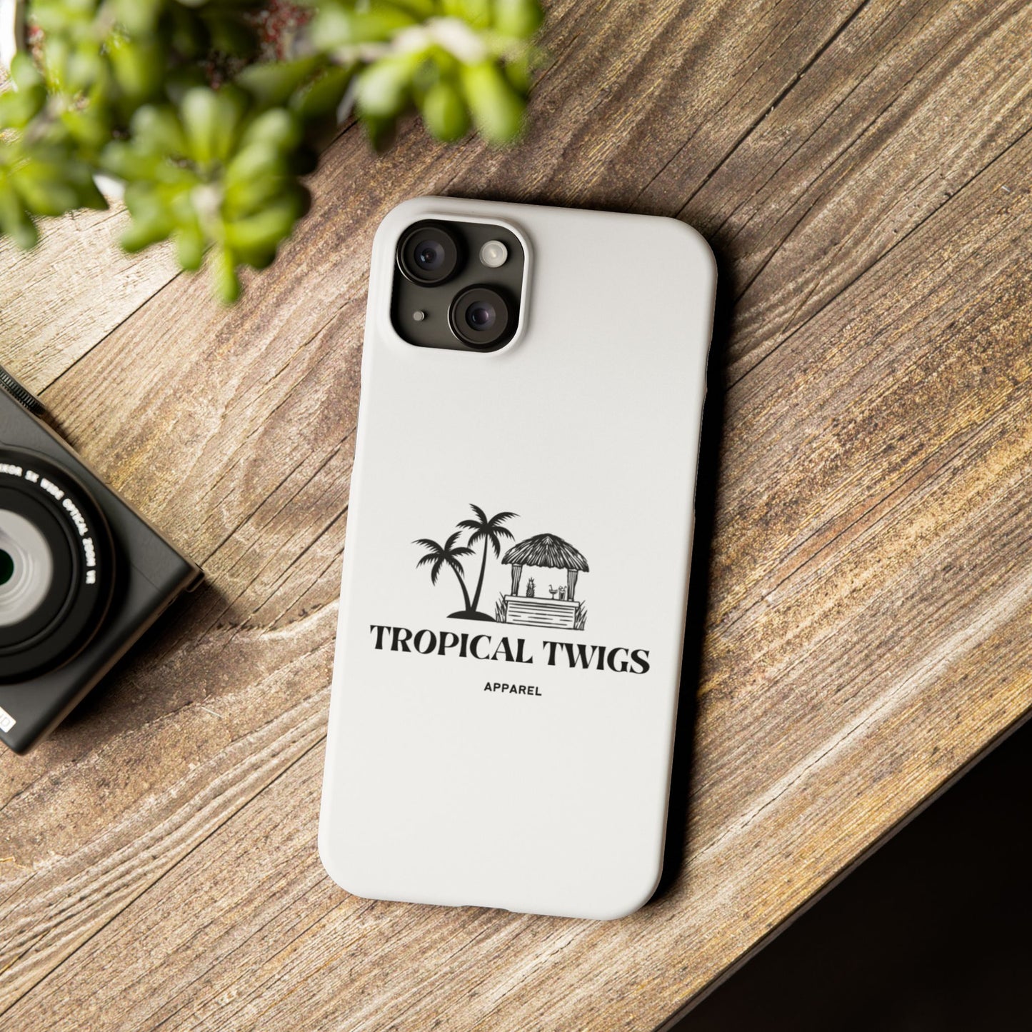 Tropical Twigs Slim Phone Case - Beach Vibes for Summer Adventures