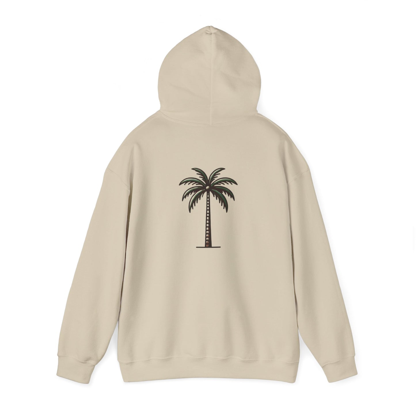 Tropical Paradise Hoodie - Unisex Heavy Blend Sweatshirt with Palm Tree Design