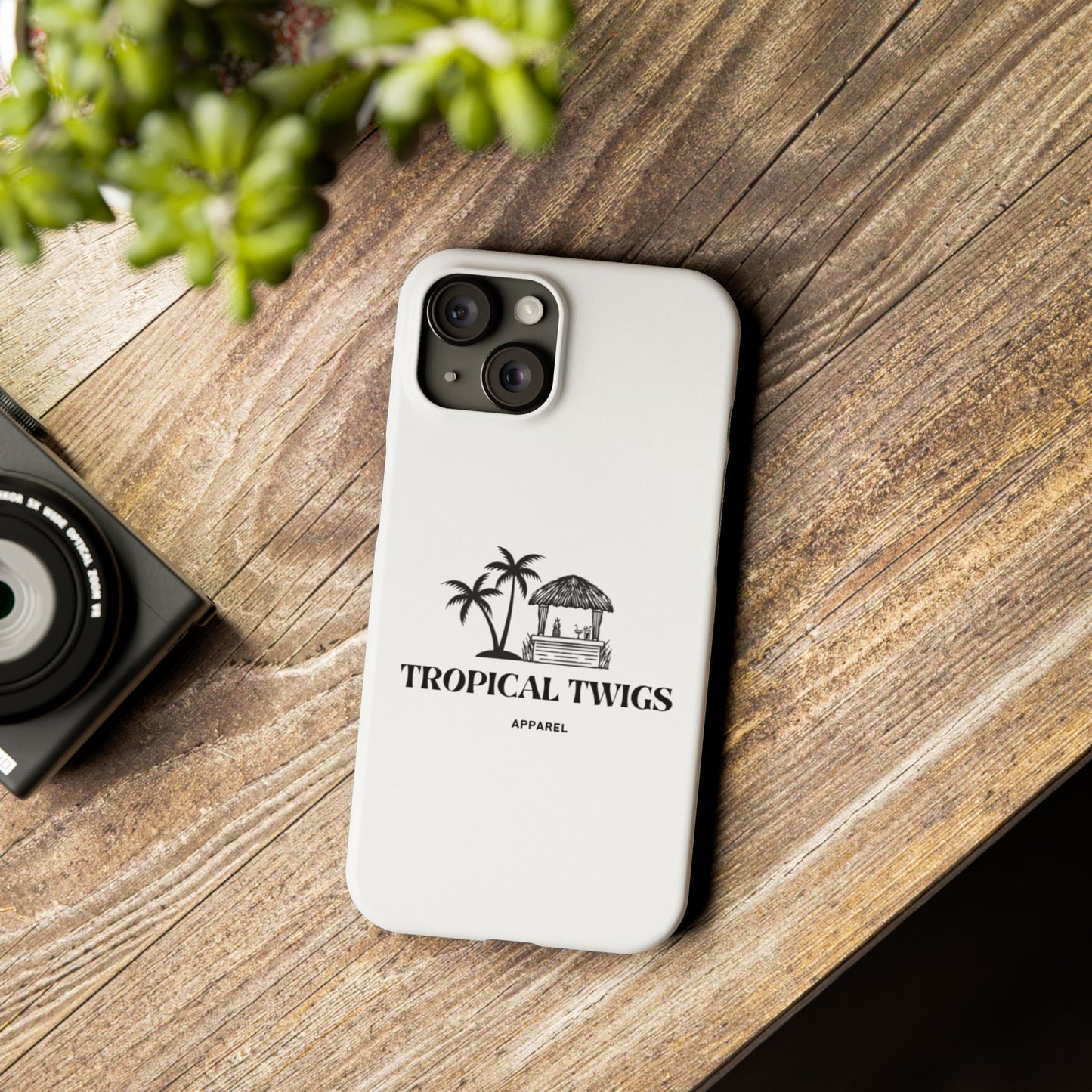 Tropical Twigs Slim Phone Case - Beach Vibes for Summer Adventures