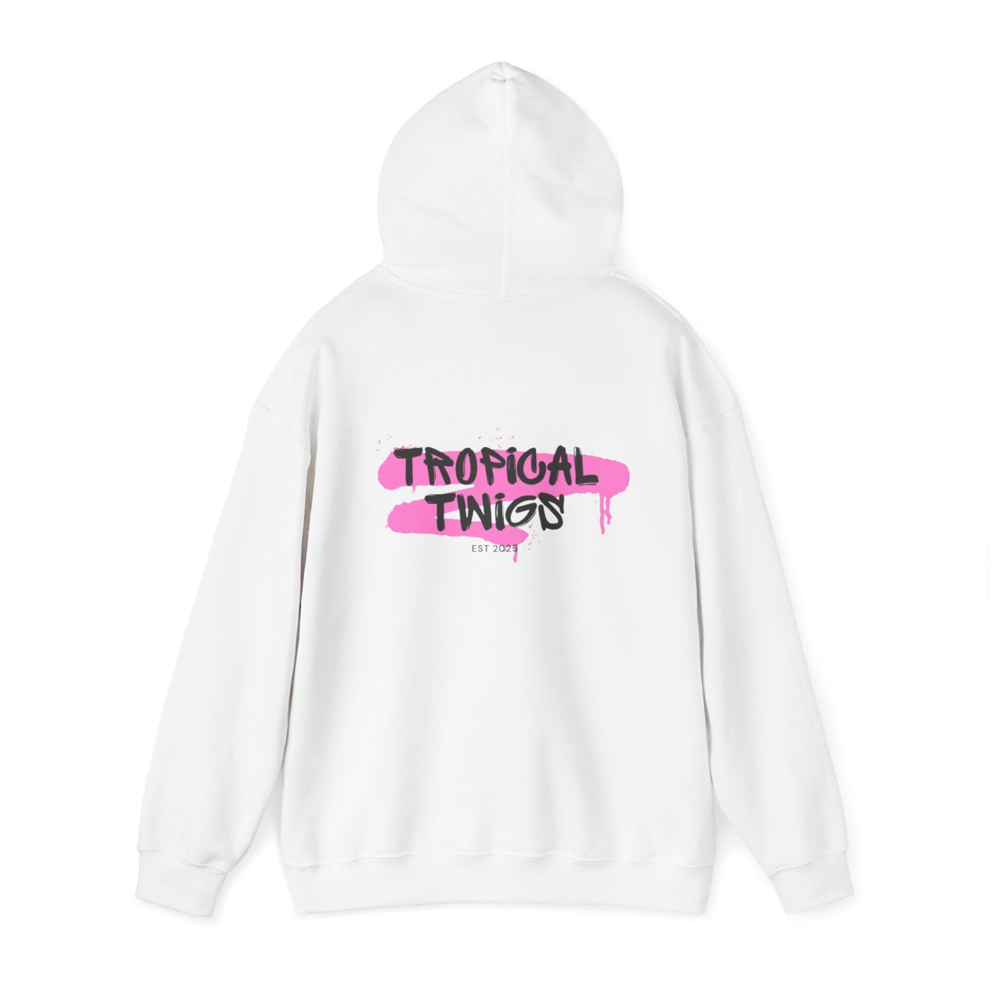 Tropical Twigs pink Highlighter Hoodie