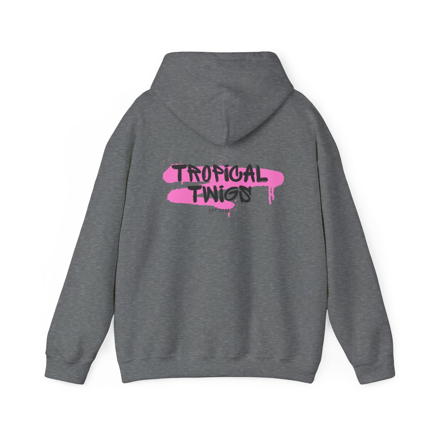 Tropical Twigs pink Highlighter Hoodie