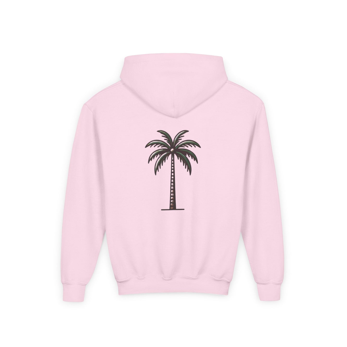 Youth Hoodie with Palm Tree Design - Perfect for Summer Vibes