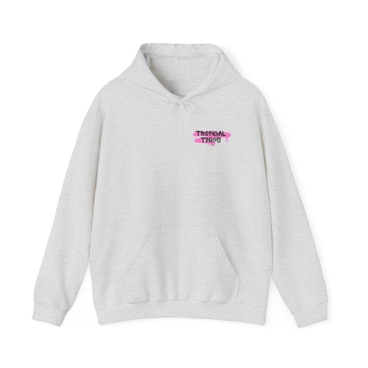 Tropical Twigs pink Highlighter Hoodie