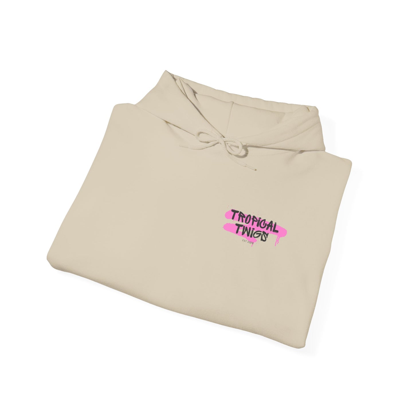 Tropical Twigs pink Highlighter Hoodie