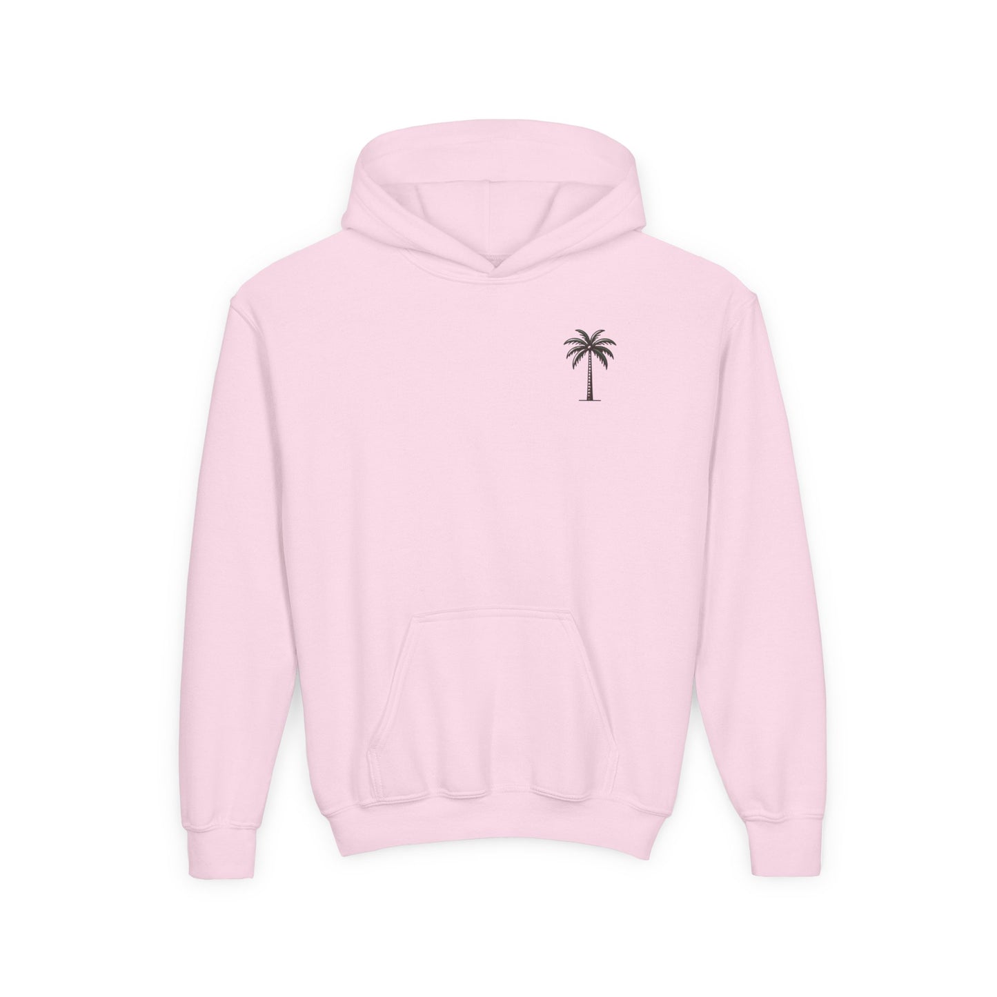 Youth Hoodie with Palm Tree Design - Perfect for Summer Vibes