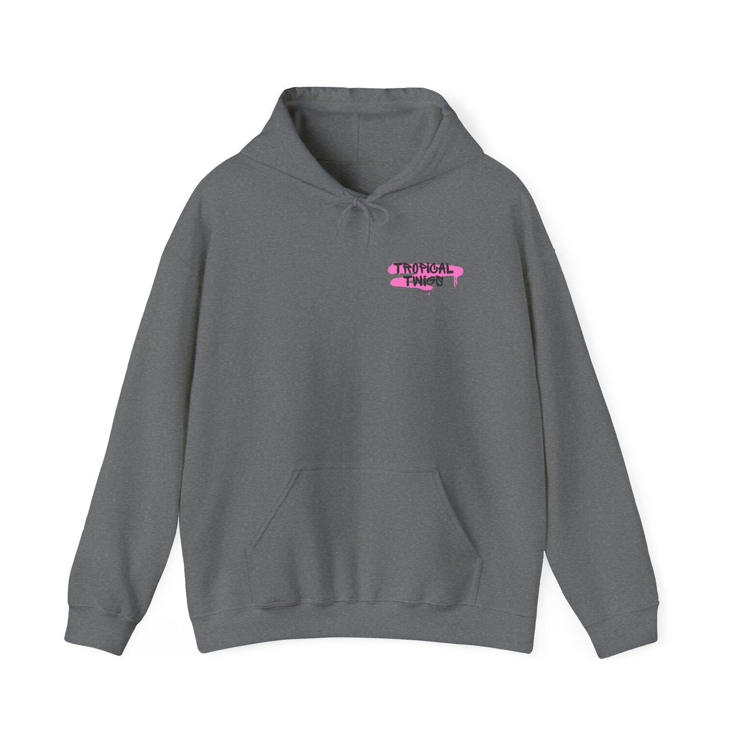 Tropical Twigs pink Highlighter Hoodie