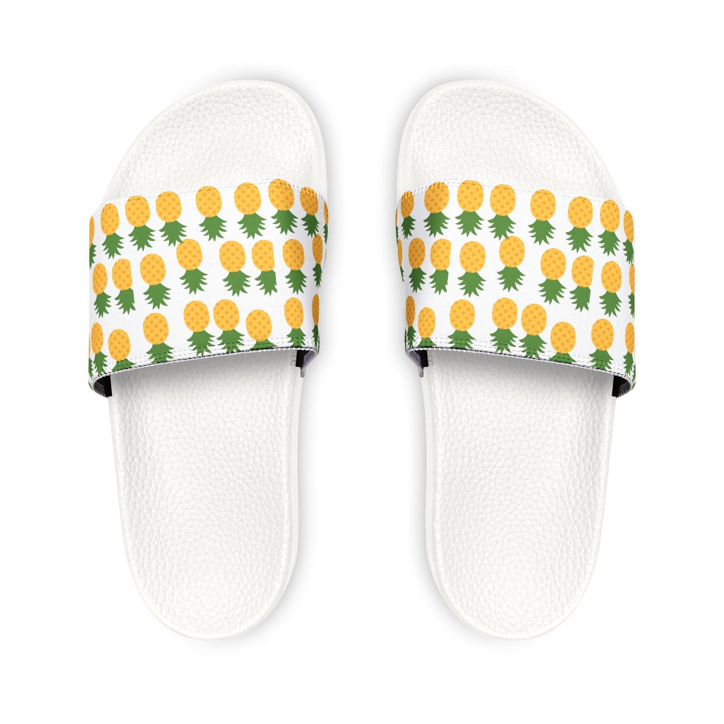 Pineapple Print Men's Removable-Strap Sandals - Summer Vibes Footwear