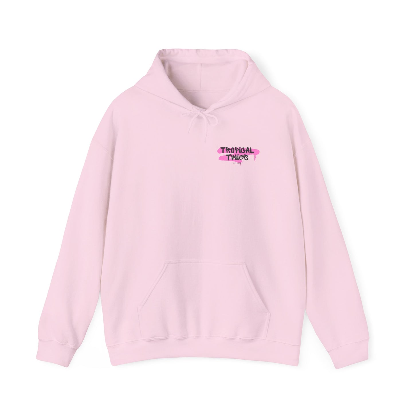 Tropical Twigs pink Highlighter Hoodie