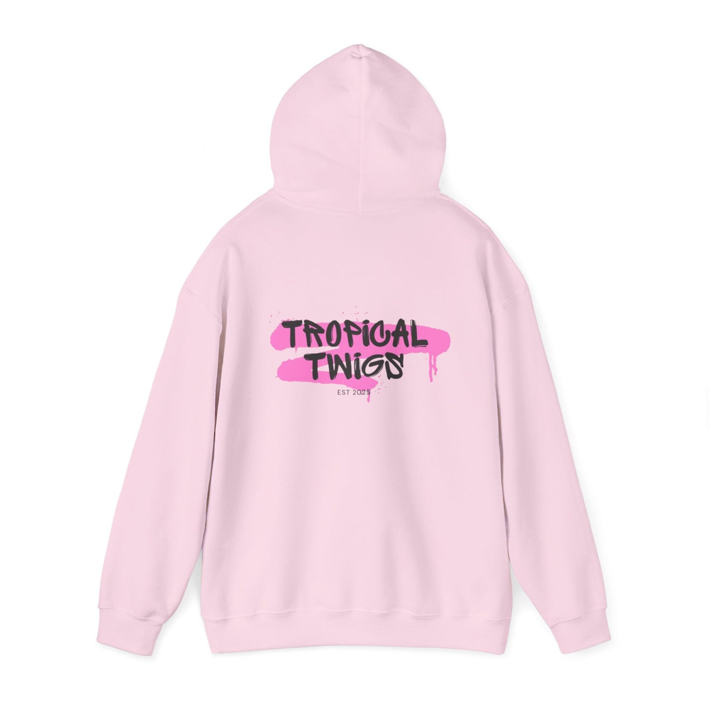 Tropical Twigs pink Highlighter Hoodie