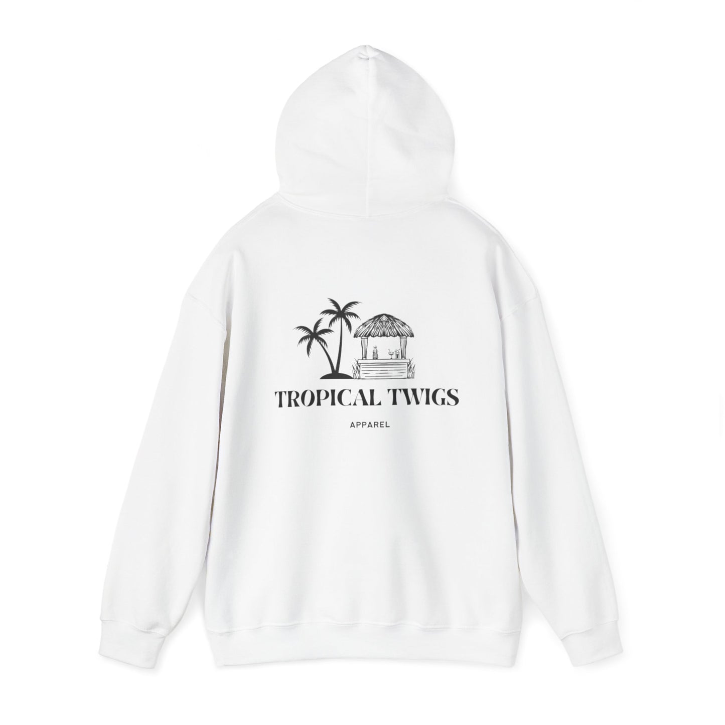 Tropical Twigs Unisex Hoodie - Cozy Beach Vibes