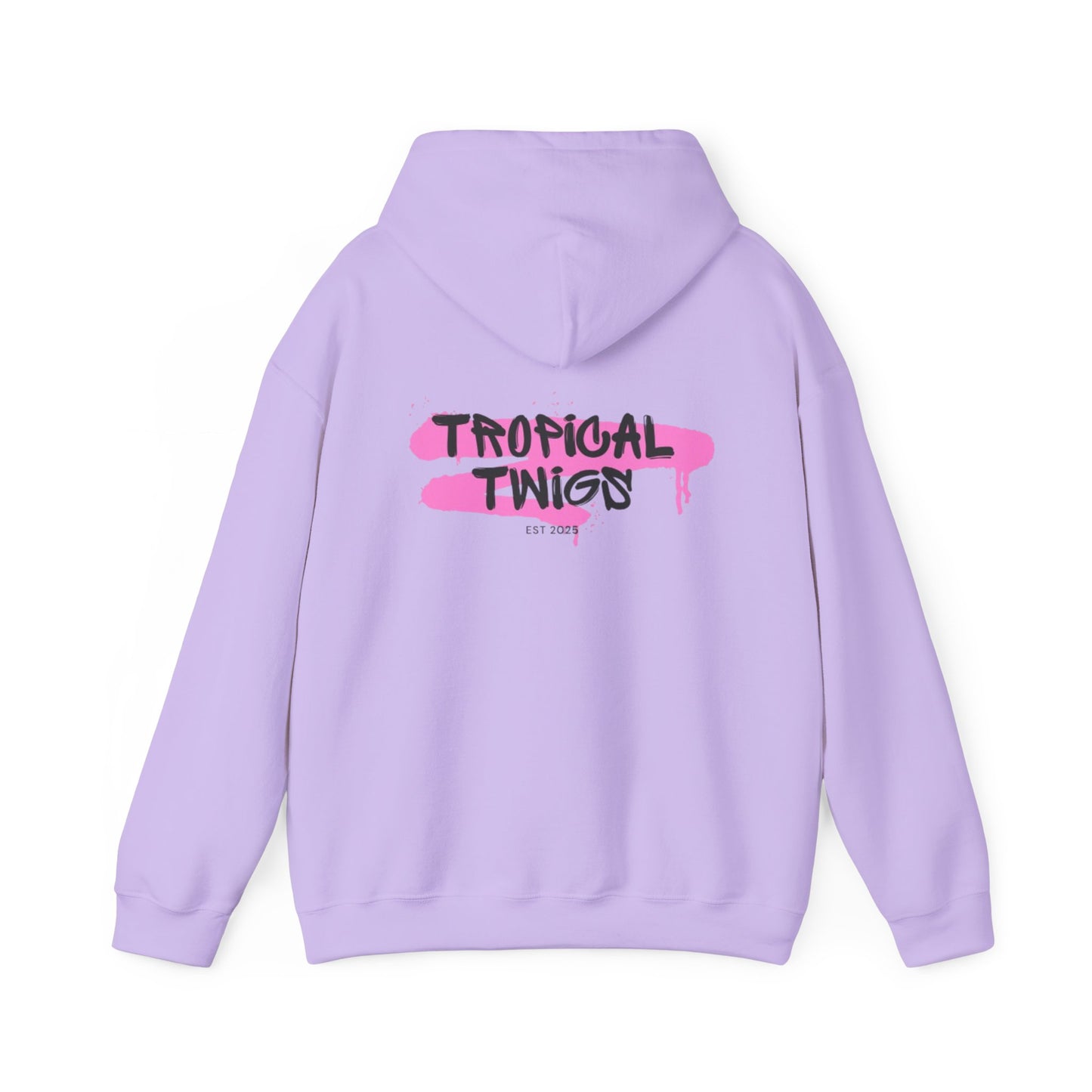 Tropical Twigs pink Highlighter Hoodie