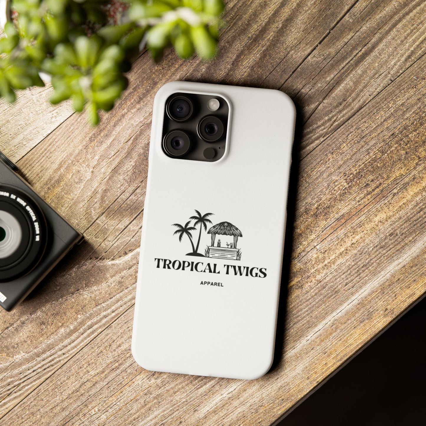 Tropical Twigs Slim Phone Case - Beach Vibes for Summer Adventures