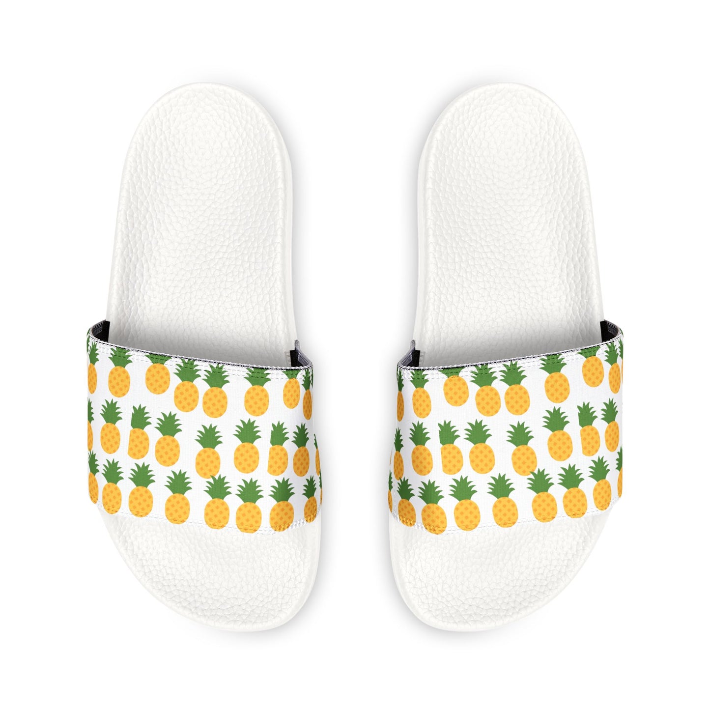 Pineapple Print Men's Removable-Strap Sandals - Summer Vibes Footwear