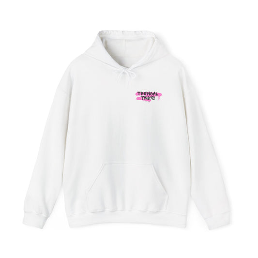 Tropical Twigs pink Highlighter Hoodie