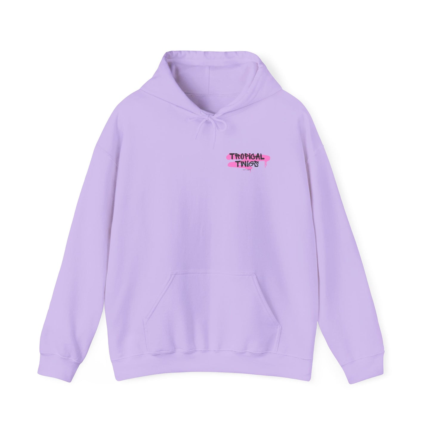 Tropical Twigs pink Highlighter Hoodie