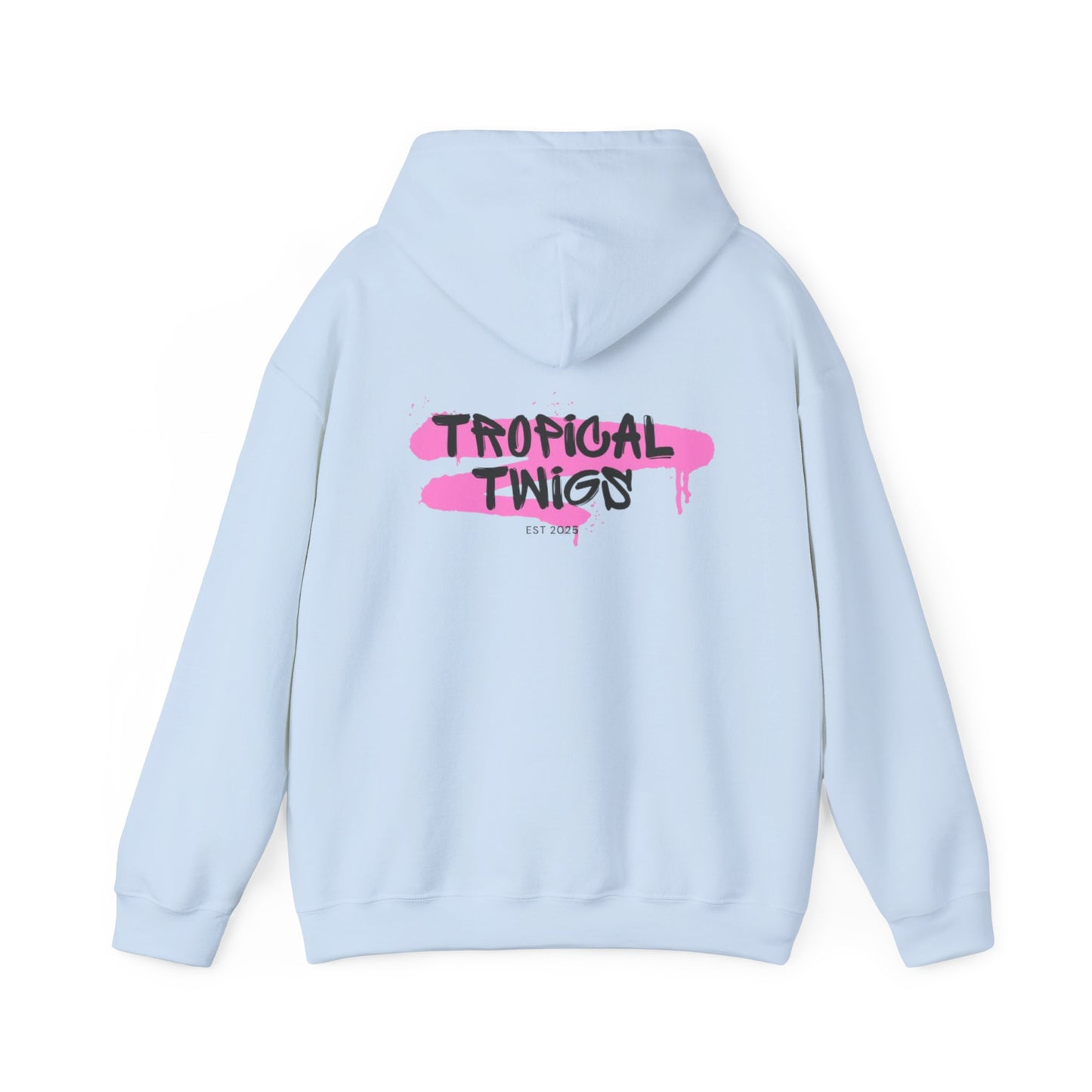 Tropical Twigs pink Highlighter Hoodie