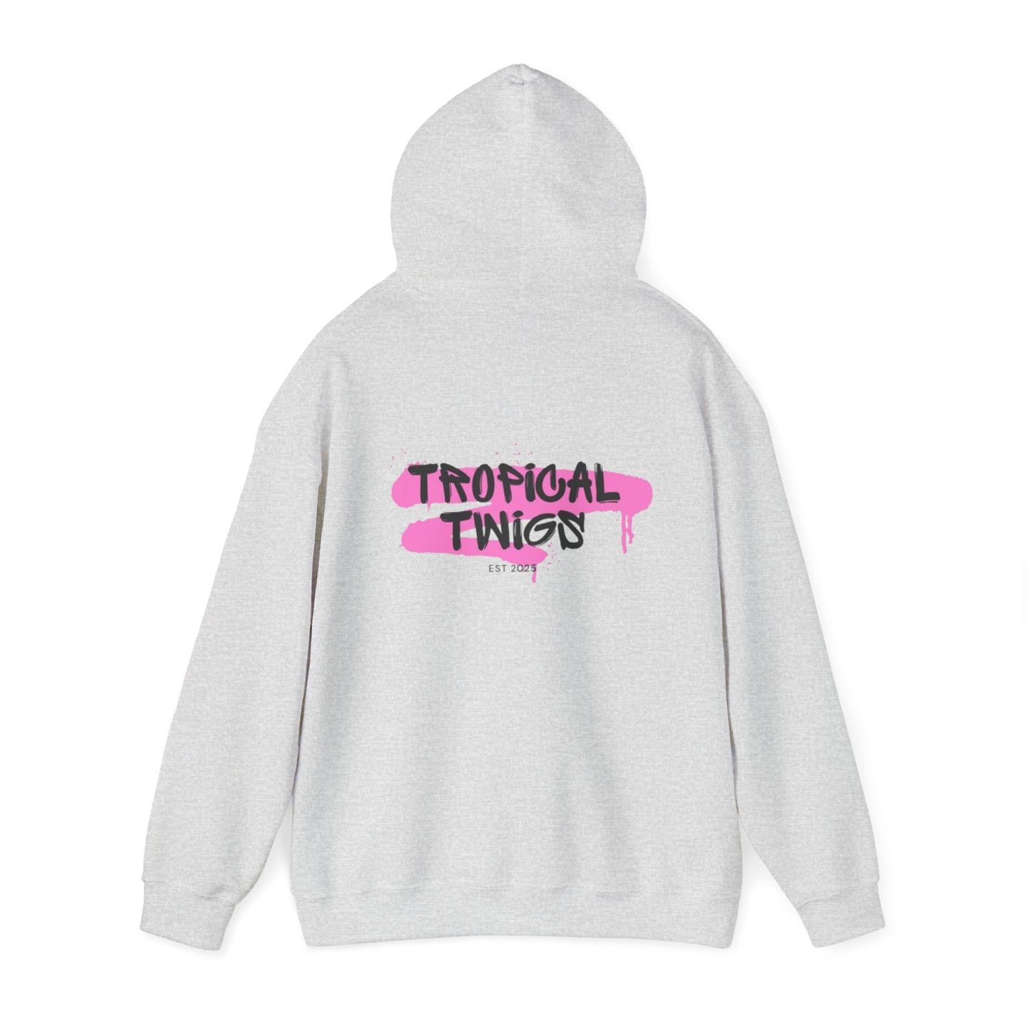 Tropical Twigs pink Highlighter Hoodie